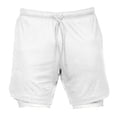 thumbnail image 3 of Pantalones cortos 2 en 1 para correr, color negro, capa base integrada, pantalones cortos con bolsillo m Zulema Shorts deportivos para hombres, 3 of 6