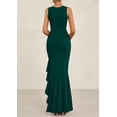 thumbnail image 2 of Vestido largo PRETTYGARDEN 2025 sin mangas con volantes, diseño de sirena, color verde, 2 of 9