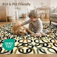 thumbnail image 4 of ODIKA Geometric Mid Century Looping Knot Minimalist Cream Checkered for Playroom, Bedroom, Reading Nook, Pet Friendly & Kids Safe Play, 4 of 7