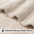 thumbnail image 4 of Manta de forro polar PAVILIA Sherpa, color crema, beige, 150 x 200 cm, 4 of 9