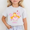 thumbnail image 2 of NAFUU Toddler Girls Shirts Children Cute Cartoon Butterfly Print Short Sleeve Round Neck T-Shirt Soft Breathable Leisure Home Tops For Girl Trendy Sizes 8-9 Years, 2 of 4