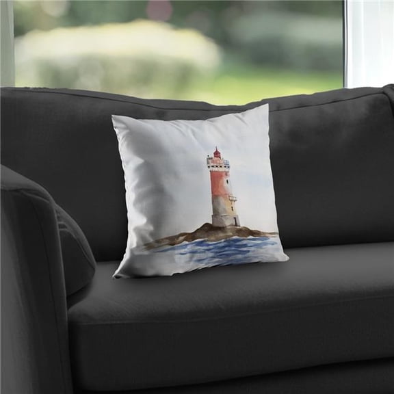 Begin Home Decor C1PT1414D5KMP3 14 x 14 in. French Phare Les Pierres Noires Blue Places Throw Pillow Insert