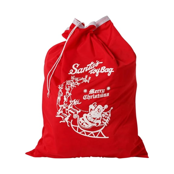 Halco Santa's Toy Bag with Printed White Design - 36 in x 26 in