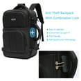 thumbnail image 2 of 19IN Large Capacity Water Resistant Nylon Bag Anti-Theft Laptop Backpack with Combination Lock Business Travel Rucksack for Men Women, 2 of 8