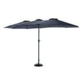 thumbnail image 3 of 14.8 Ft Double Sided Outdoor Umbrella Rectangular Large with Crank, Navy Blue, No Base, 3 of 8