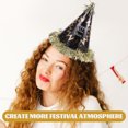 thumbnail image 4 of unbranded 8Ud Sombreros De Cono Para Fiesta De Año Nuevo En Premium Con Motivos Alegres, 4 of 7