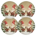 thumbnail image 2 of Ryvnso Gnomes Christmas Tree Round Plate Mats Dining Table Placemat Set of 6 for Holiday Decoration, 2 of 7