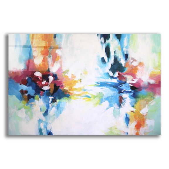 Epic Art 'Abstract Garden 9' by Christov Art, Acrylic Glass Wall Art, 24"x16"