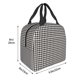thumbnail image 3 of Balery Houndstooth Black And White Bolsa de Almuerzo Aislada – Caja de Almuerzo con Papel de Aluminio Grueso, Mantiene la Comida Fresca por 4 Horas, 3 of 8