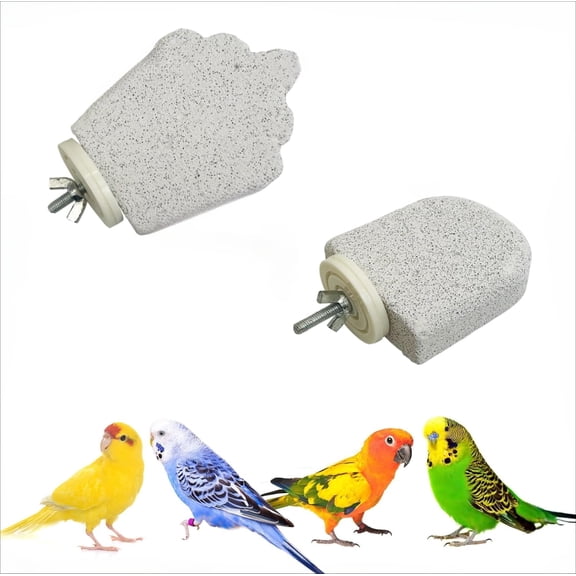 Bird Beak Grinding Stone Foot Claws Trimmer 2pack Parrot Toys Cage Accessories