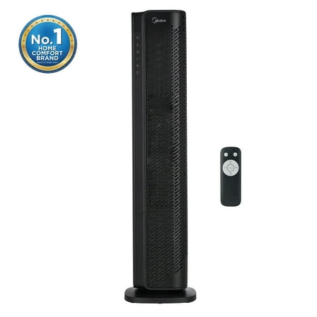 Midea 30-Inch Ceramic Tower Space Heater with Digital Touch Panel, Black