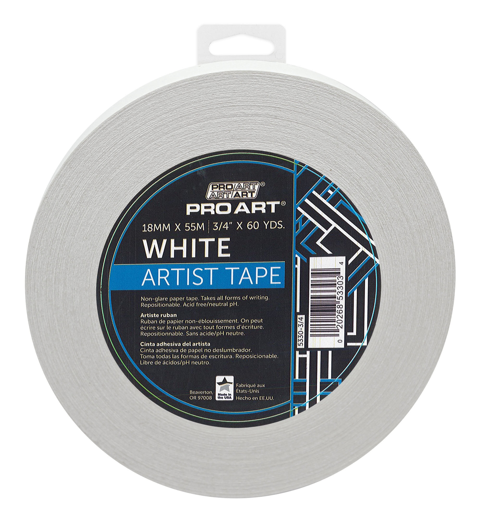 Pro Art White 3/4 x 60 yards Artist Tape Roll