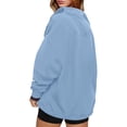 thumbnail image 5 of TGSLY Women's Half Snap Button Down Sweatshirt Lightweight Stand Collar Long Sleeve Athletic Tops Relaxed Casual Solid Color Fall Pullover with Pocket XXL, 5 of 9