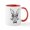 White/Red Inside, variant on CafePress - Cute Hipster Easter Bunny Mugs - 11 oz Ceramic Mug - Novelty Coffee Tea Cup