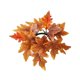 thumbnail image 1 of Corona de aro con forma de pilar para velas, corona de hojas de arce, corona pequeña de otoño, corona de granja para bodas, decoración de casa de camp Naranja amarillo, 1 of 8