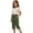 Q329 Army Green, variant on Glisme Teen Girls Trousers Solid Color With Pockets And Drawstring Autumn Soft Girls Straight Leg Pants Size 9-10 Years