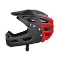 thumbnail image 4 of Casco integral transpirable y ventilado para bicicleta, ideal para montar en bicicleta, hacer snowboard y desplazarse al trabajo. negro rojo, 4 of 9