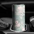 thumbnail image 4 of Flower Tumbler 20 Oz Travel Coffee Mug Floral Print Skinny Tumblers with Lid and Straw Stainless Steel Insulated Coffee Cups Gift for Flower Lover, 4 of 7