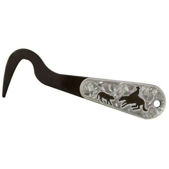 Showman Cutting Horse Brown Steel Hoof Pick