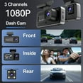 thumbnail image 2 of Cámara Dash Cámara de tablero DVR 1080P Cámara frontal e interior Grabadora de conducción con pantalla IPS de 2 pulgadas Soporte gran angular de 170° Visión nocturna clara Bloqueo de colisión Grabaci, 2 of 6