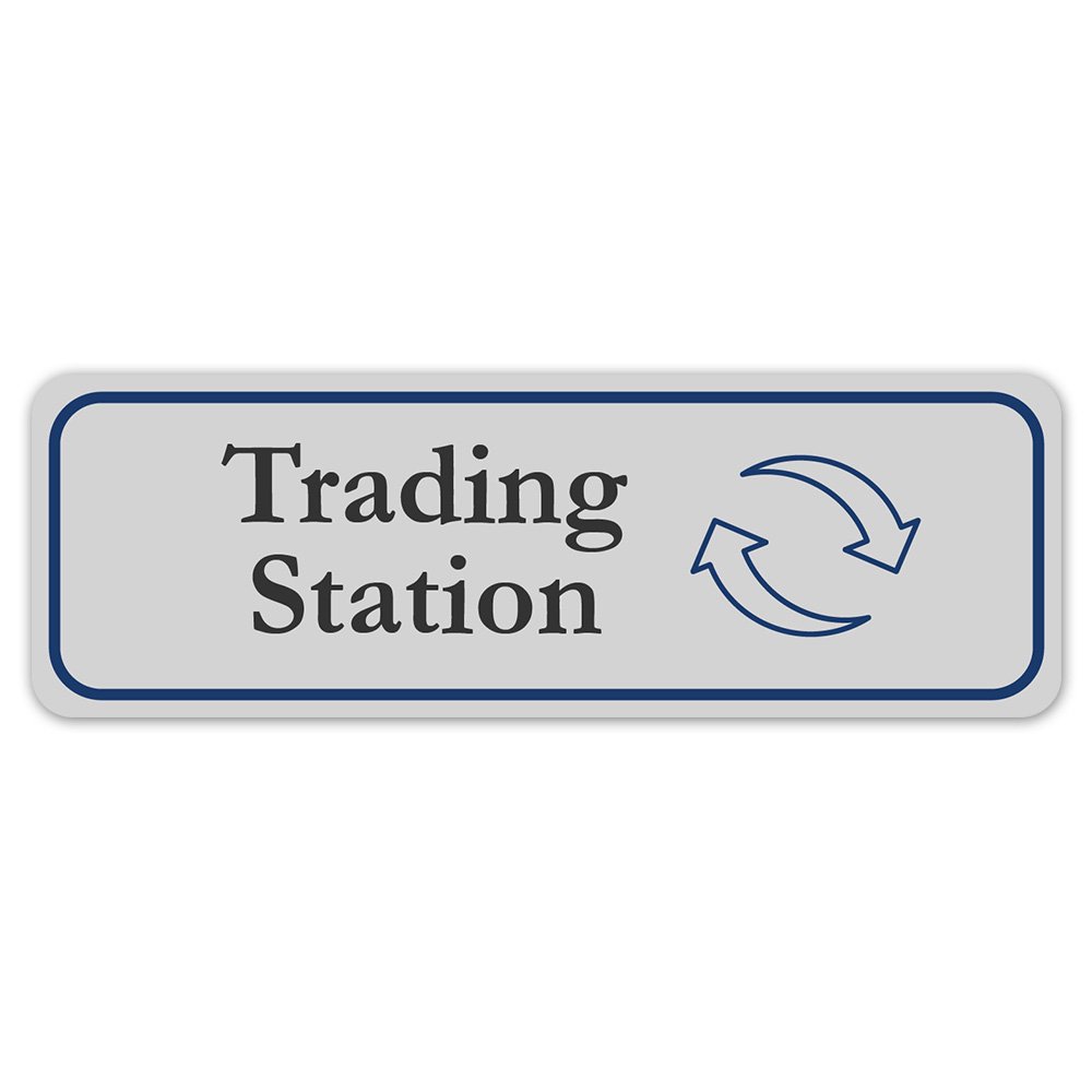 Standard Plus Trading Station Wall or Door Sign | Office Room Directions - Large