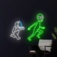 thumbnail image 3 of Handmadetneonsign Astronaut Chasing Alien Neon Sign, UFO Astronaut Alien Led Sign, Alien Astronaut, 3 of 5