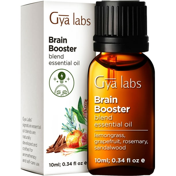 Gya Labs Brain Booster Essential Oil Blend (0.34 fl oz) Grounding