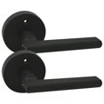 thumbnail image 3 of Nuk3y Thor Series Lever Door Handle Slim Round Modern Contemporary Lever Set (Dummys, Matte Black), 3 of 4