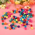 thumbnail image 3 of LYUMO 100pcs 8mm Wood Round Beads with Assorted Color for Craft Jewelry Bracelets Necklace Making DIY, 3 of 8
