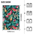 thumbnail image 2 of FORMRS 1-Subject Spiral Notebook 8" x 5" College Ruled 60 Refillable Sheet A5 Hard Cover, Green Tropical Pattern, 2 of 7