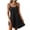 Black, variant on Women Bathing Suit Cover Up Casual Spaghetti Strap Summer Dress Eyelet Swing Beach Tank Dress Cover Up Bikini Swimsuit Coverup Mini Sundress Red S-XXL