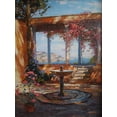 thumbnail image 2 of Sviridov, Sergei 25x32 White Modern Wood Framed Museum Art Print Titled - Fountain in Garden, 2 of 4