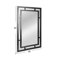 thumbnail image 2 of Creative Co-Op Vintage Glass Wall Mirror with Geometric Art Deco Wood Frame, Black, 2 of 8