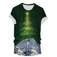 thumbnail image 4 of larppty Christmas Tshirts for Women 2025 Christmas Shirts Xmas Holiday Party Short Sleeve Pullover Tops (Green, L), 4 of 7
