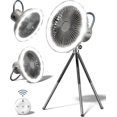 thumbnail image 1 of Camping Fan Personal Fan 10000 Mah Battery Operated, 8 In Portable Fan With Led Lantern, Power Bank, 3 Speeds, Desk Fan Outdoor Fan For Tent Camping F, 1 of 4