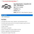 thumbnail image 2 of Rear Brake Pad Set - Compatible with 2003 - 2005 Mazda 6 2004, 2 of 2