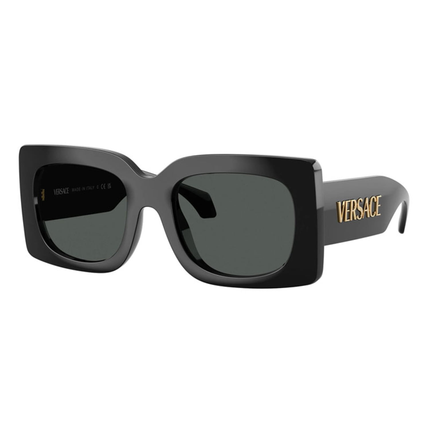 NWT Versace VE2261 Havana Rectangle 56mm Sunglasses Versace VE2261 100287 56MM Black/Dark Grey Square Sunglasses  main image 3