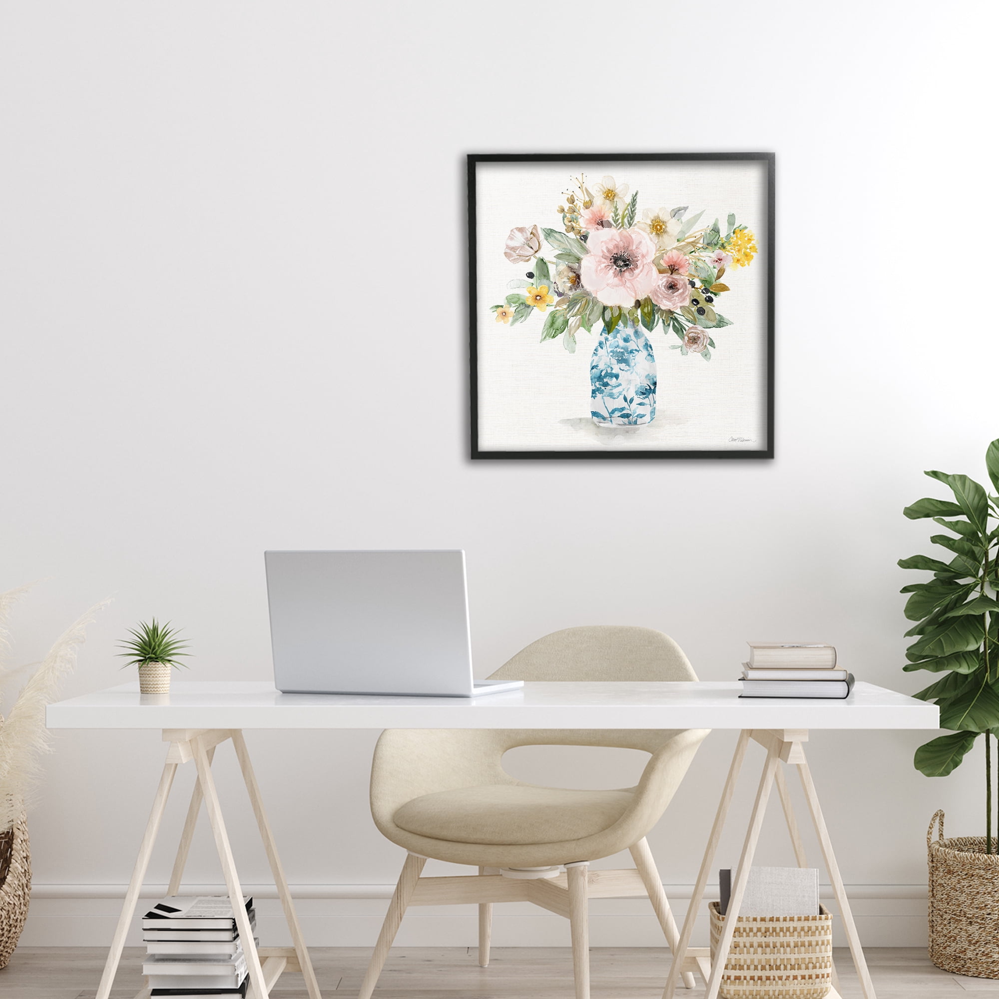 Stupell Industries Summer Chinoiserie Assortment Black Framed Giclee Art, design by Carol Robinson
