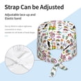 thumbnail image 3 of Salouo Cartoon Wild Animals Print Adjustable Working Caps,1 Pcs Working Hats Elastic Scrub Hats Elastic Tie Back Hats Unisex Nurse Scrub Cap Nurse Hats ,One Size, 3 of 7