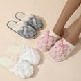 thumbnail image 3 of Pantuflas peludas confeccionadas para mujer en otoño e invierno, pantuflas de algodón de felpa cálidas y antideslizantes para parejas en casa., 3 of 4