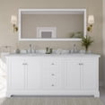 thumbnail image 2 of Wyndham Collection 80" Oval-Sinks Wood Double Bathroom Vanity in White, 2 of 5