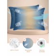 thumbnail image 2 of Satin Pillowcases Standard Size, Khaki Navy Blue Ombre Silk Pillow Cases for Hair and Skin with Zipper 2 Pack, Modern Abstract Art Gradient Smooth Throw Pillow Covers for Sleeping, 20"x26", 2 of 6