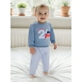 thumbnail image 5 of BemeyourBBs Toddler Baby 2nd Birthday Outfits Sweatshirt  Striped Pants 2 Pcs Set, 5 of 9