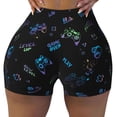 thumbnail image 2 of Lsque Gamepads Pattern High Waisted Biker Shorts for Women-Tummy Control Fitness Athletic Workout Running Yoga Gym Shorts,Moisture-Wicking-XX-Large, 2 of 9