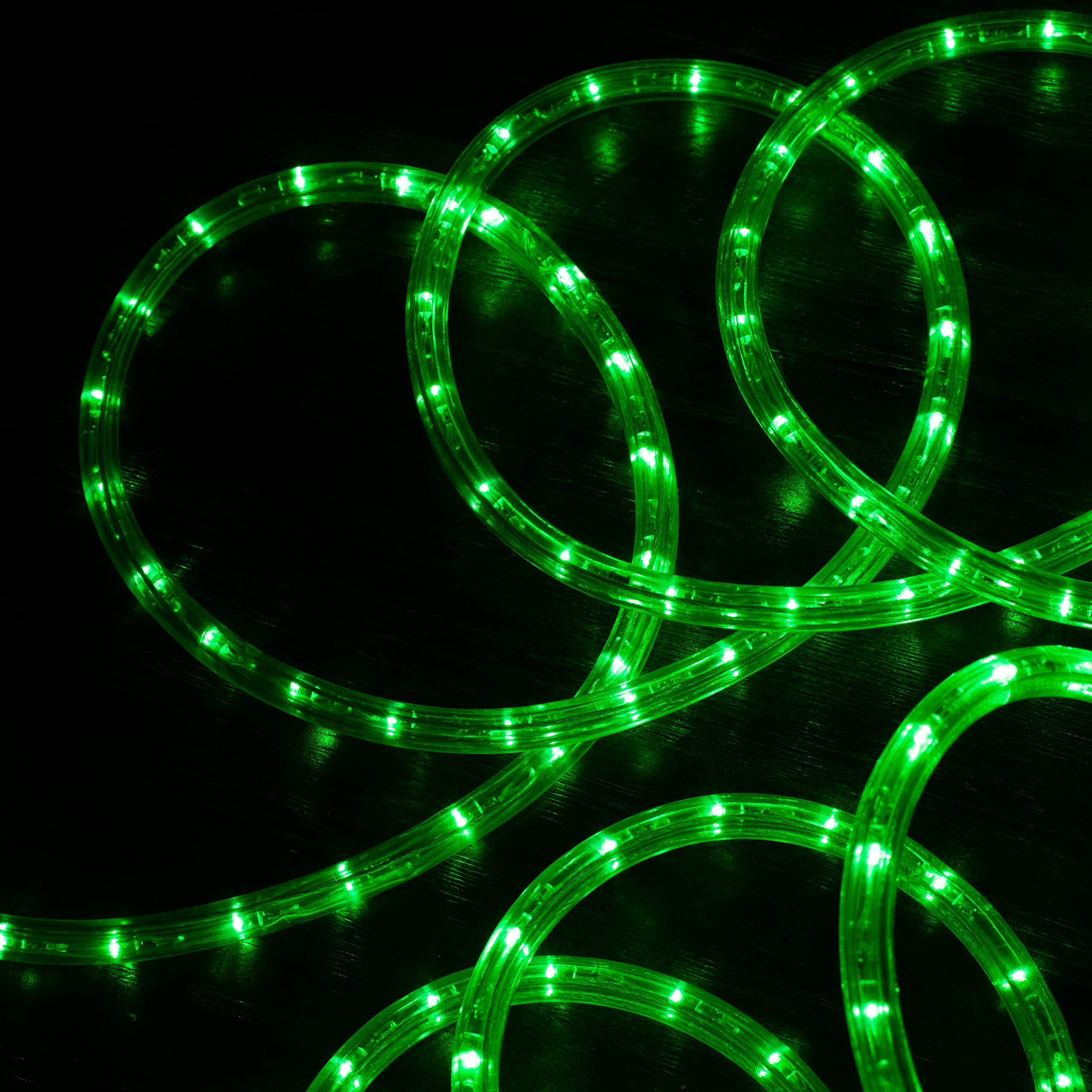 West Ivory 216LEDs, 20ft Green Outside LED Rope Light, Connectable Outdoor Permanent Waterproof Accent Exterior Lighting, PVC Case, Holiday, Backyard Patio, Home Garden, Decorative