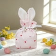 thumbnail image 4 of Easter Bunny Gift Bags New Flannel Bunny Gift Treat Bags with Drawstring Cute Candy Goodie Floral Rabbit Party Favors Supplies for Easter Birthday Wedding Tea Party, 4 of 6