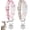 White, Pink, variant on 2 Pack Goat Collars with Bells, Sheep Grazing Copper Bells and Adjustable Nylon Collar Set Loud Bronze Bell Small Farm Animal Sheep Cow Accessories(Blue, White,Plaid Pattern)