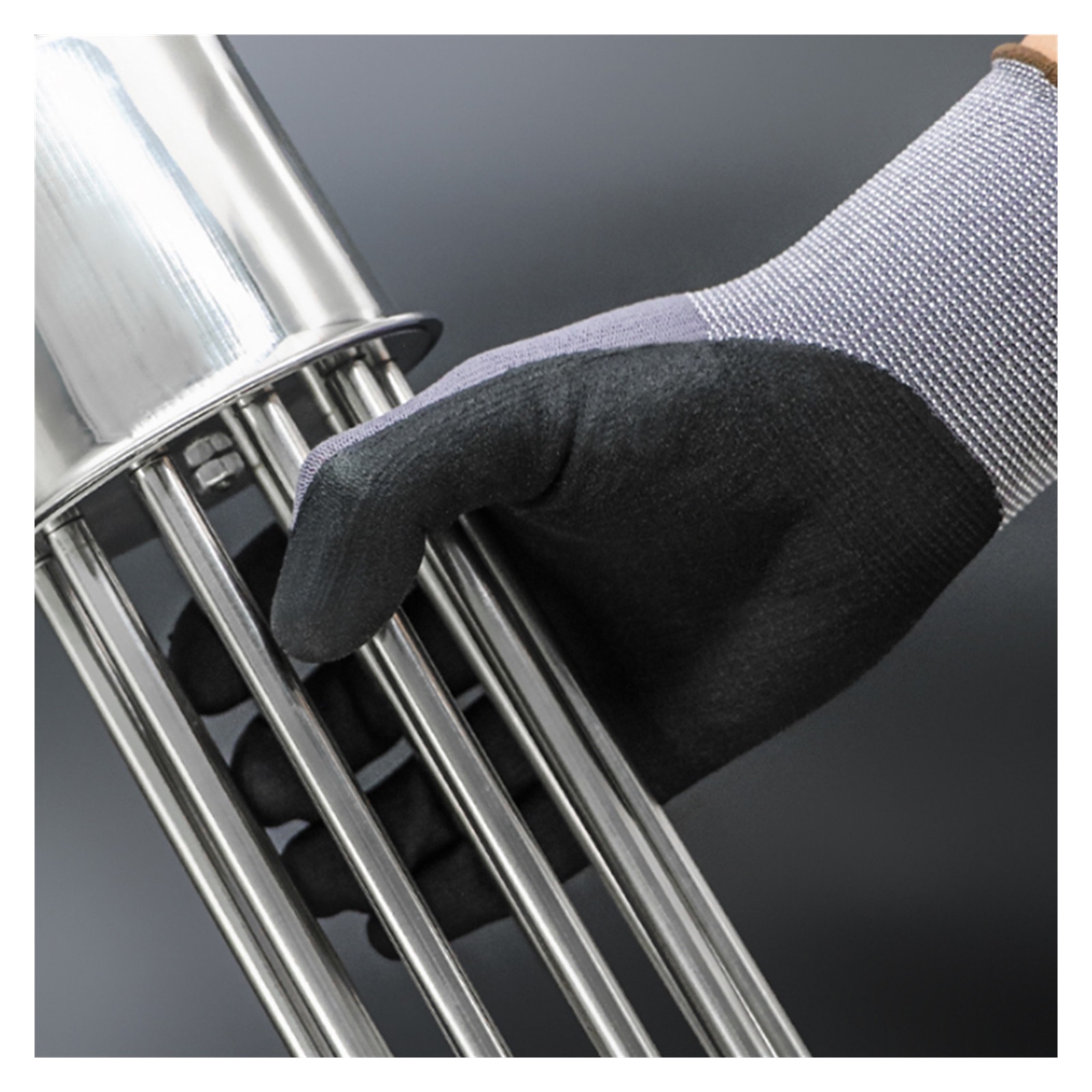 1 Pairs Nylon PU Nitrile Safety Coating Work Gloves Mechanic 15 Gauge Working Gloves Palm Coated Gloves ,Secure Grip