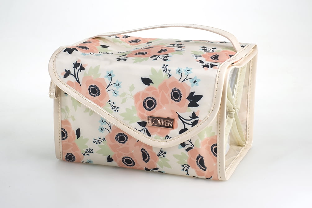 flower beauty cosmetic bag