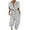 White, variant on IROINNID Short Sleeve Jumpsuit For Women Full-Length Dots Button Rompers Trousers Casual Fashion Jumpsuit